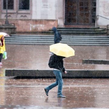 Rainy day on campus